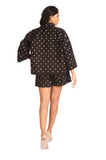 Studded Cotton Luxe Set - Black