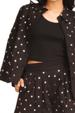 Studded Cotton Luxe Set - Black